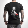 Custom Black T-Shirt Slay All Day Michael Myers Back