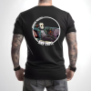 Custom Black T-Shirt horror movies and chill Back
