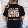 Black T-shirt for women only you collage back