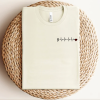 Natural T-shirt for men vital signs heart with initial
